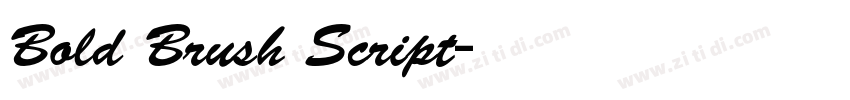 Bold Brush Script字体转换